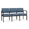 Lesro 3 Seat Tandem Seating W/ No Center Arms, 65 in W 26 in L 31.5 in H, Lenox Series LW3101 - alternate 1